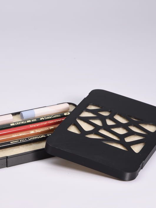 gepolsterte Stifte Box